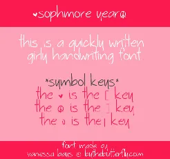 Sophmore Year font