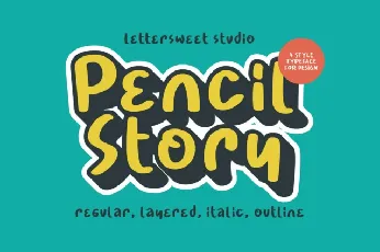 Pencil Story Brush font