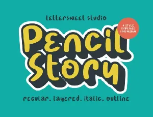 Pencil Story Brush font