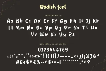 Radish font