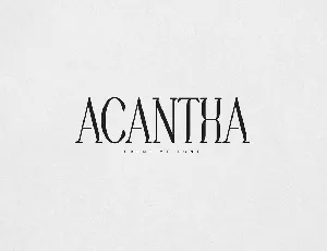 Acantha font