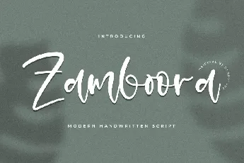 Zamboora font