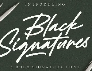 Black Signature font