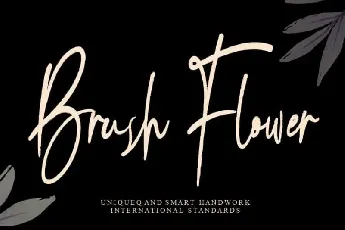 Brush Flower Handwritten font