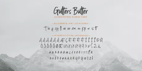 Gutters Butter Rounded font