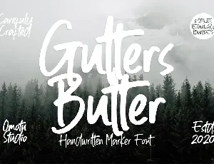 Gutters Butter Rounded font