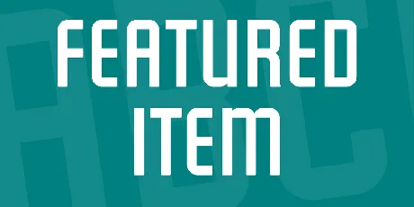 Featured Item font