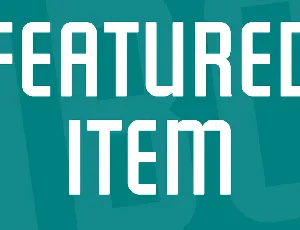 Featured Item font