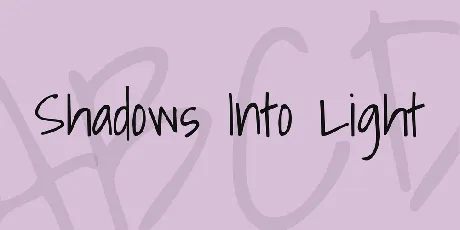 Shadows Into Light font