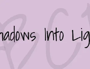 Shadows Into Light font