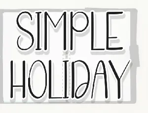 Simple Holiday font