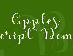 Apples Script Demo font