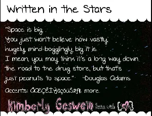 Written in the Stars font