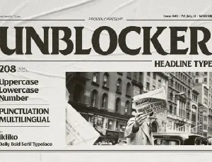 Unblocker font