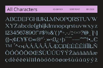 CS Bianca font