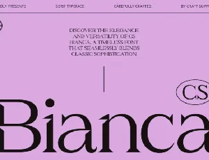 CS Bianca font