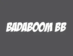 Badaboom BB Free font