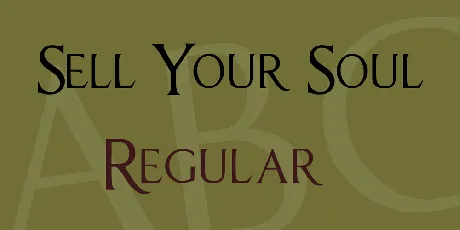 Sell Your Soul font