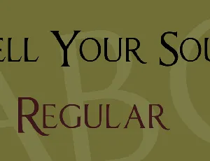 Sell Your Soul font