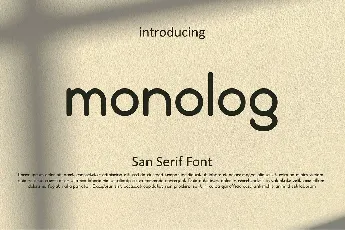 Monolog font