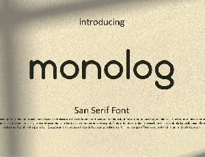 Monolog font