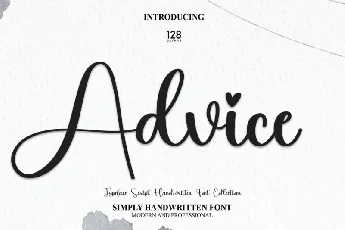 Advice Script font