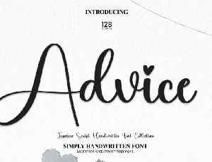 Advice Script font