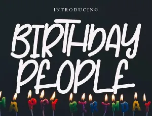 Birthday People Display font