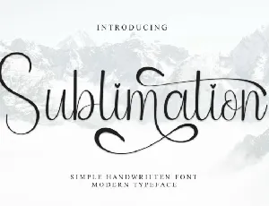 Sublimation Script font