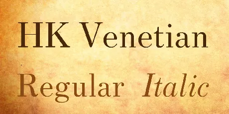 HK Venetian font