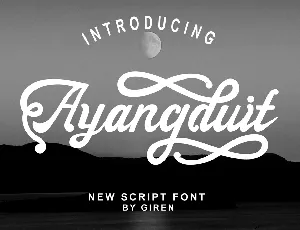 Ayangduit Script font