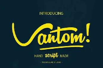 Vantom Script Free Download font