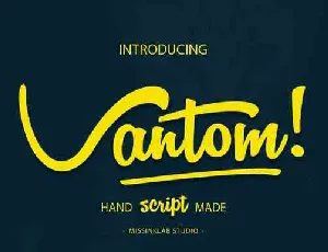 Vantom Script Free Download font