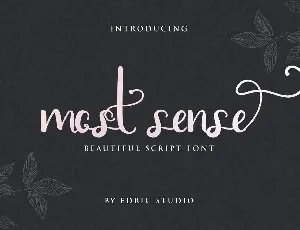 Most Sense Demo font