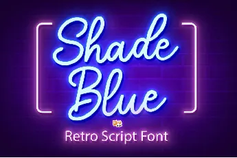 Shade Blue font