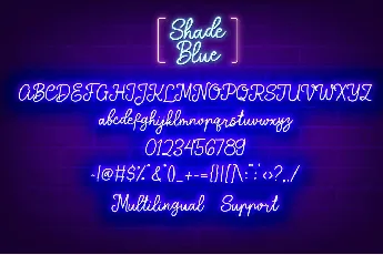 Shade Blue font