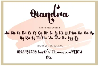 Qiandra font