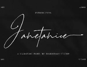 Janetanice font