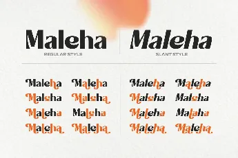 Maleha font