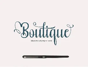 Boutique Calligraphy font