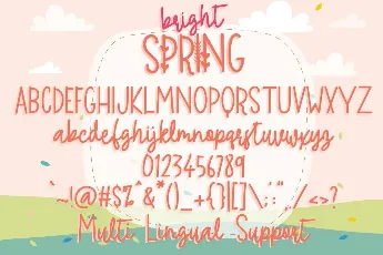 Bright Spring font