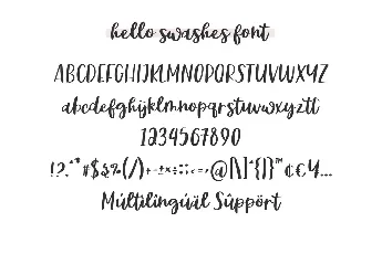 Hello Swashes font