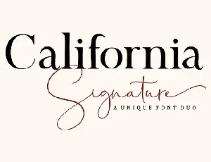 California Signature Typeface Duo font