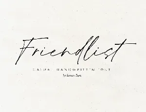 Friendlist font