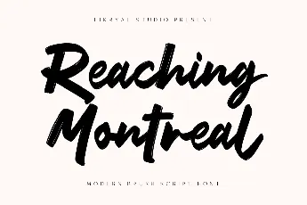 Reaching Montreal font