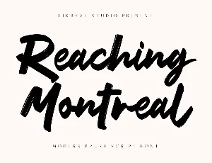 Reaching Montreal font