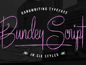 Bundey Script font