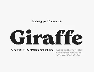 Giraffe font