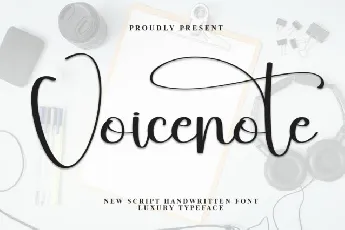 Voicenote Script font