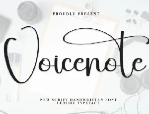 Voicenote Script font